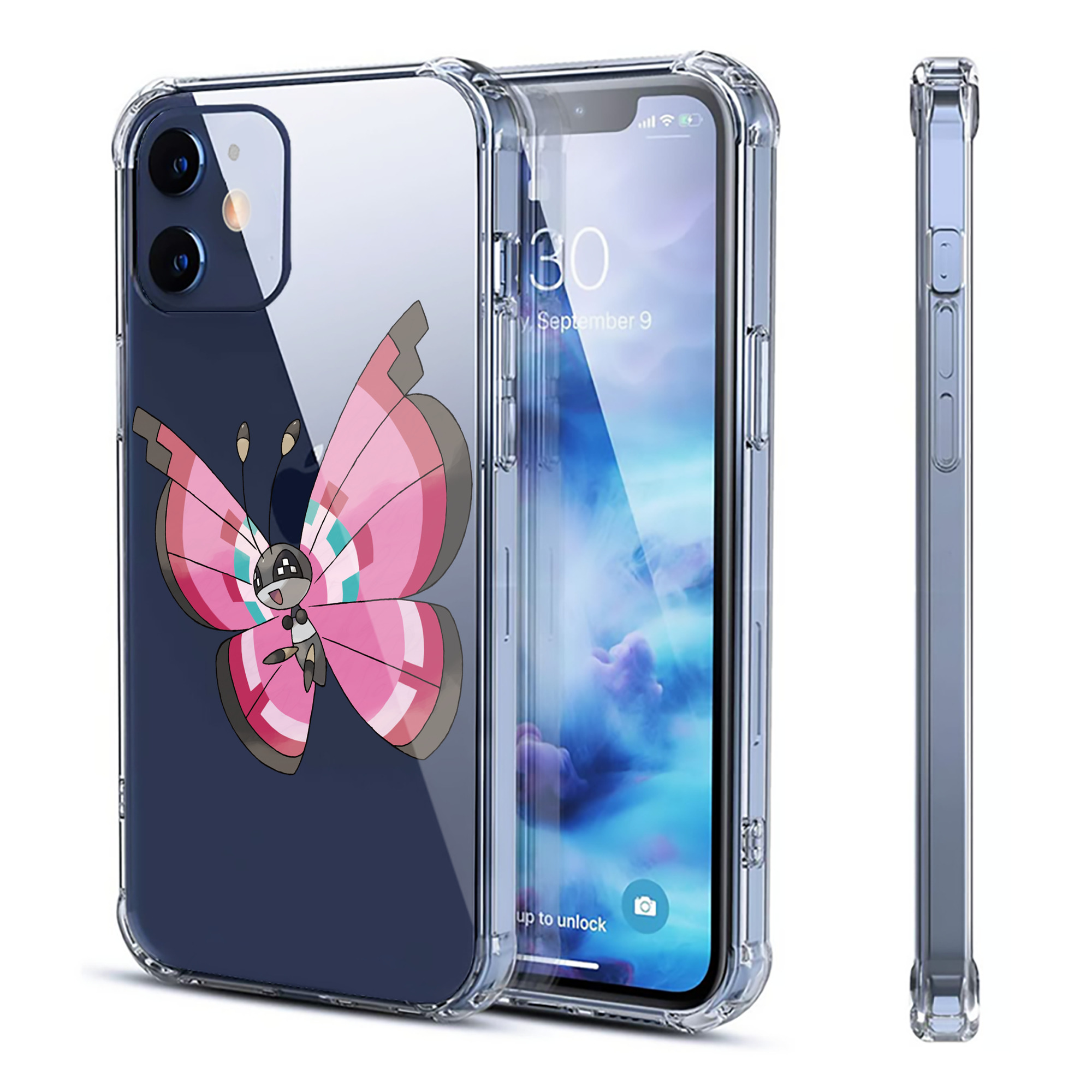 （画像用） ポケットモンスター Pokémon 【iPhone 12シリーズ対応】透明スマホケース（クリアソフトケース）